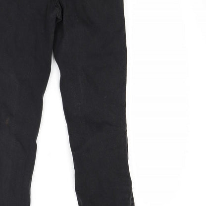 Womens UK Size 10 Papaya Regular Fit Straight Black Jeans