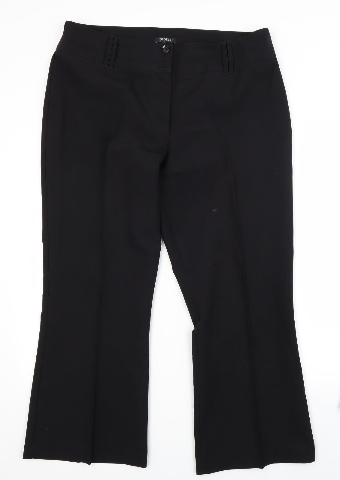 Womens UK Size 16 Papaya Regular Fit  Black Trousers