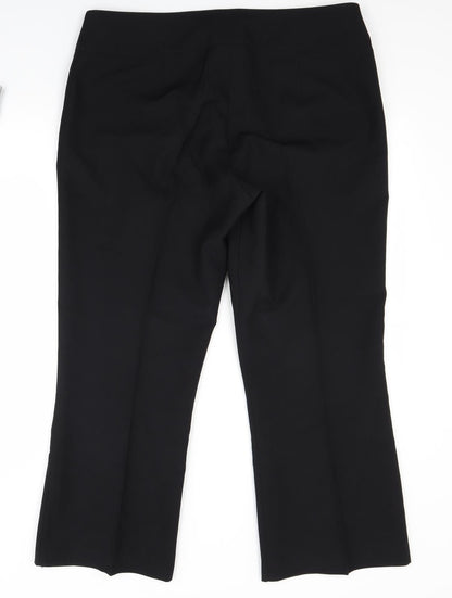 Womens UK Size 16 Papaya Regular Fit  Black Trousers