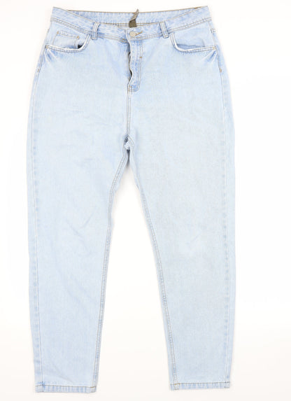 Primark Womens Blue  Denim Straight Jeans Size 6 L29 in