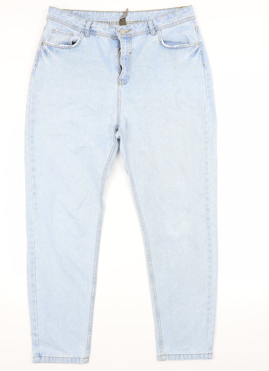 Primark Womens Blue  Denim Straight Jeans Size 6 L29 in