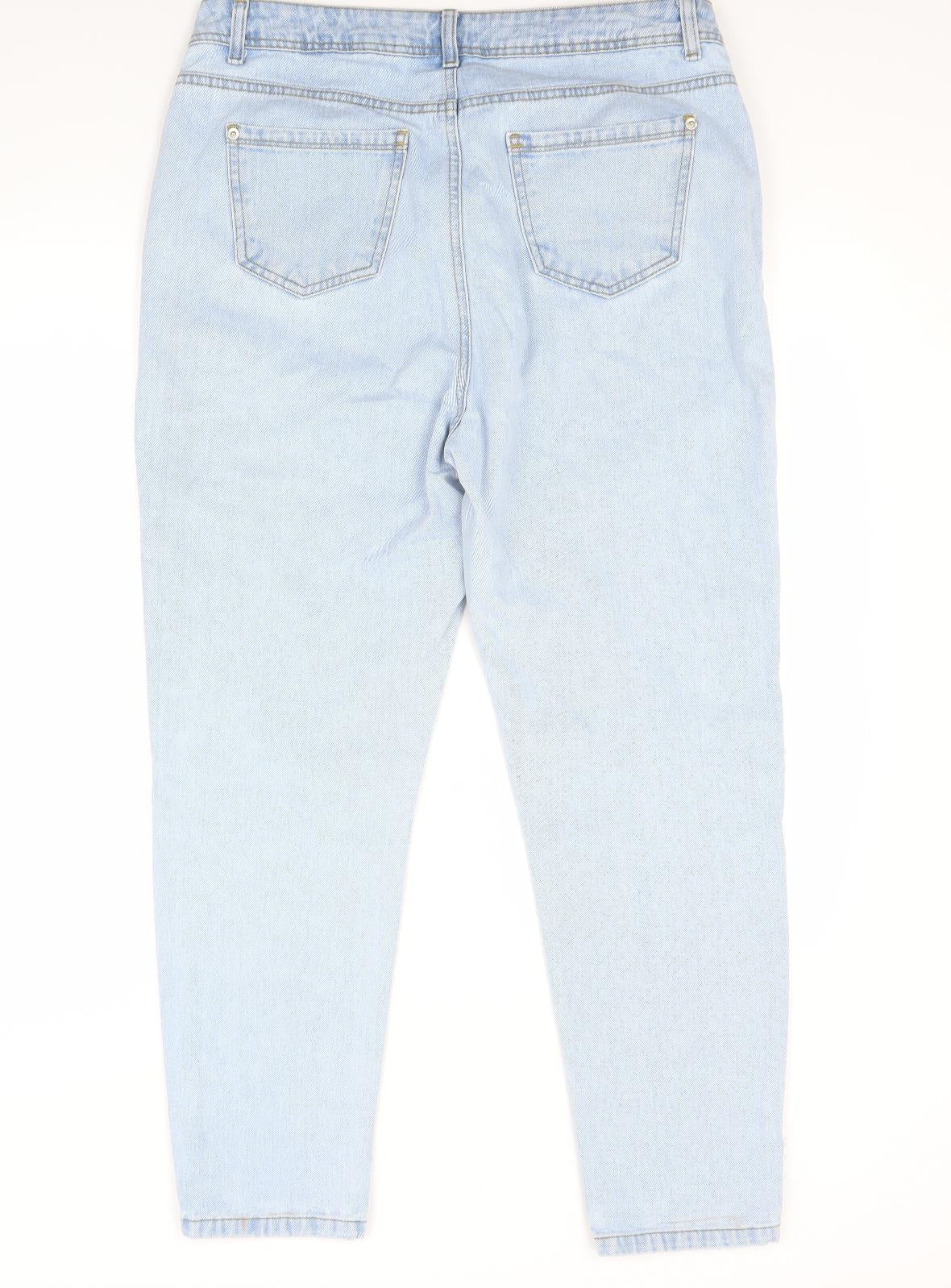 Primark Womens Blue  Denim Straight Jeans Size 6 L29 in