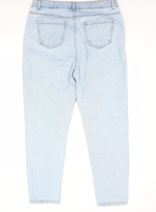 Primark Womens Blue  Denim Straight Jeans Size 6 L29 in