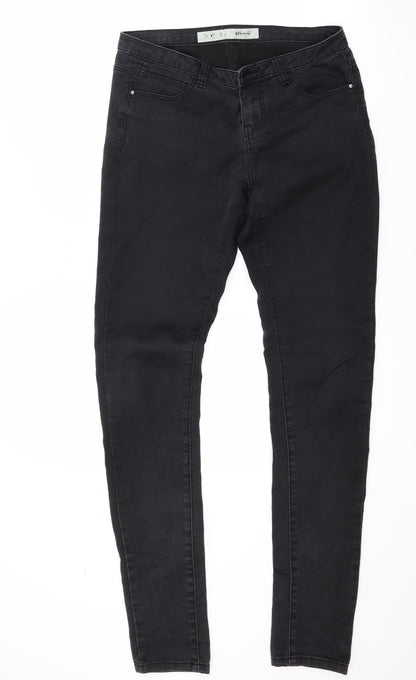 Primark Womens Black  Denim Skinny Jeans Size 10 L27 in