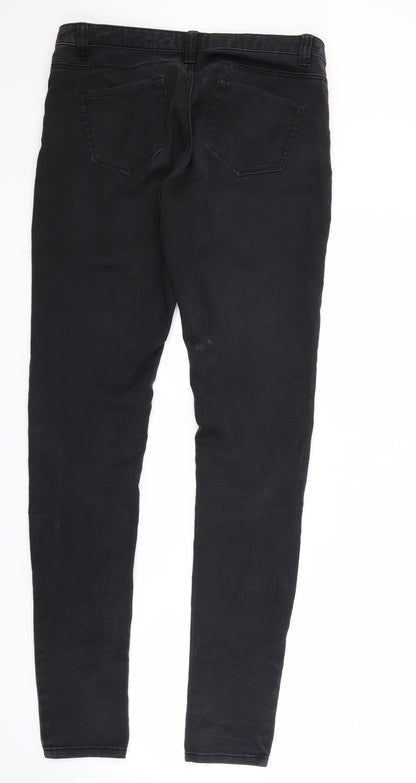 Primark Womens Black  Denim Skinny Jeans Size 10 L27 in