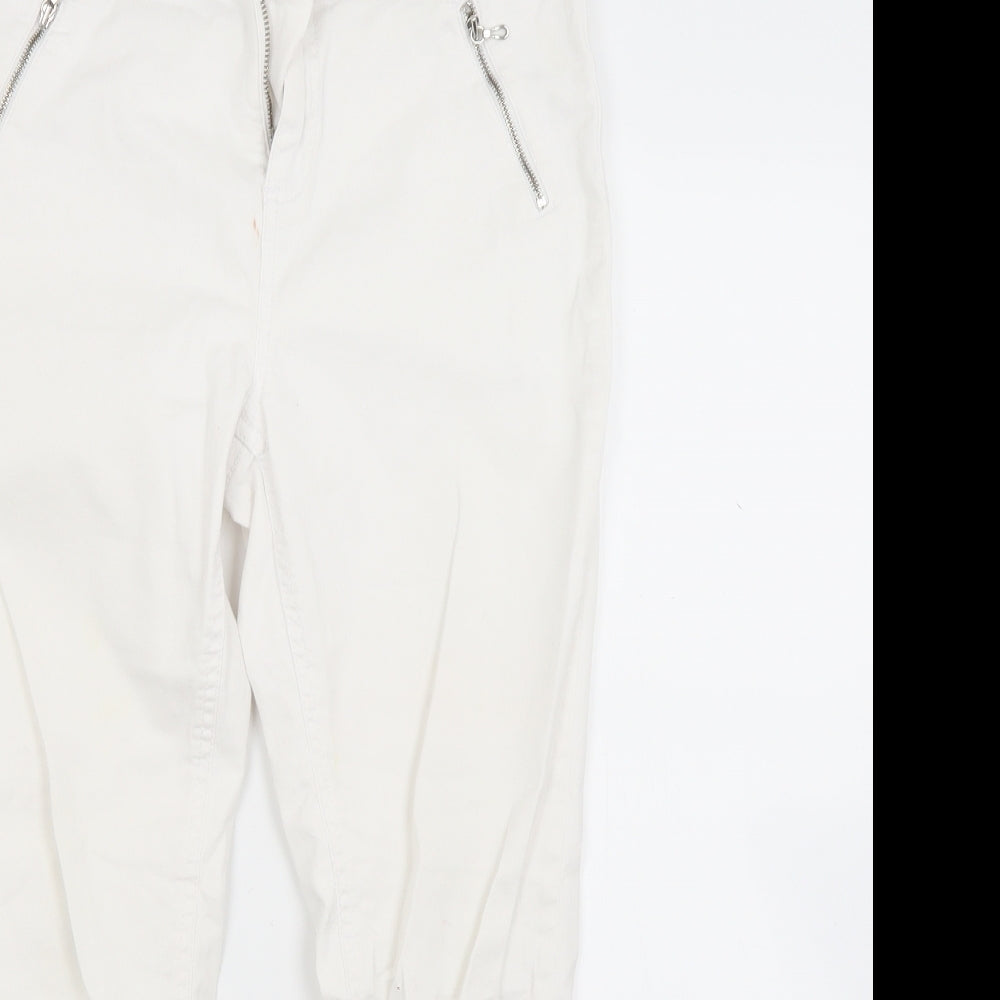 F&F Womens White  Denim Skinny Jeans Size 8 L23 in