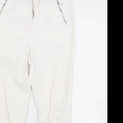 F&F Womens White  Denim Skinny Jeans Size 8 L23 in