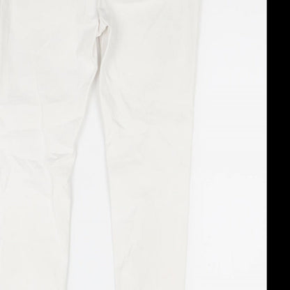 F&F Womens White  Denim Skinny Jeans Size 8 L23 in