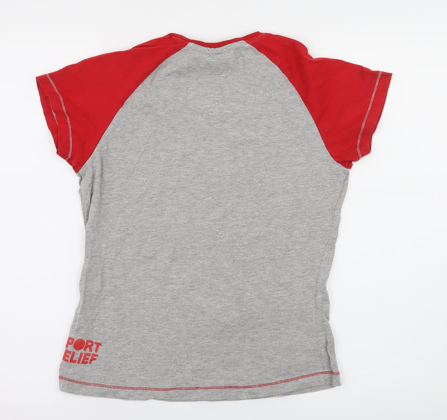 Sport Relief Womens Grey Geometric Jersey Basic T-Shirt Size 10  - Sport Relief 2012