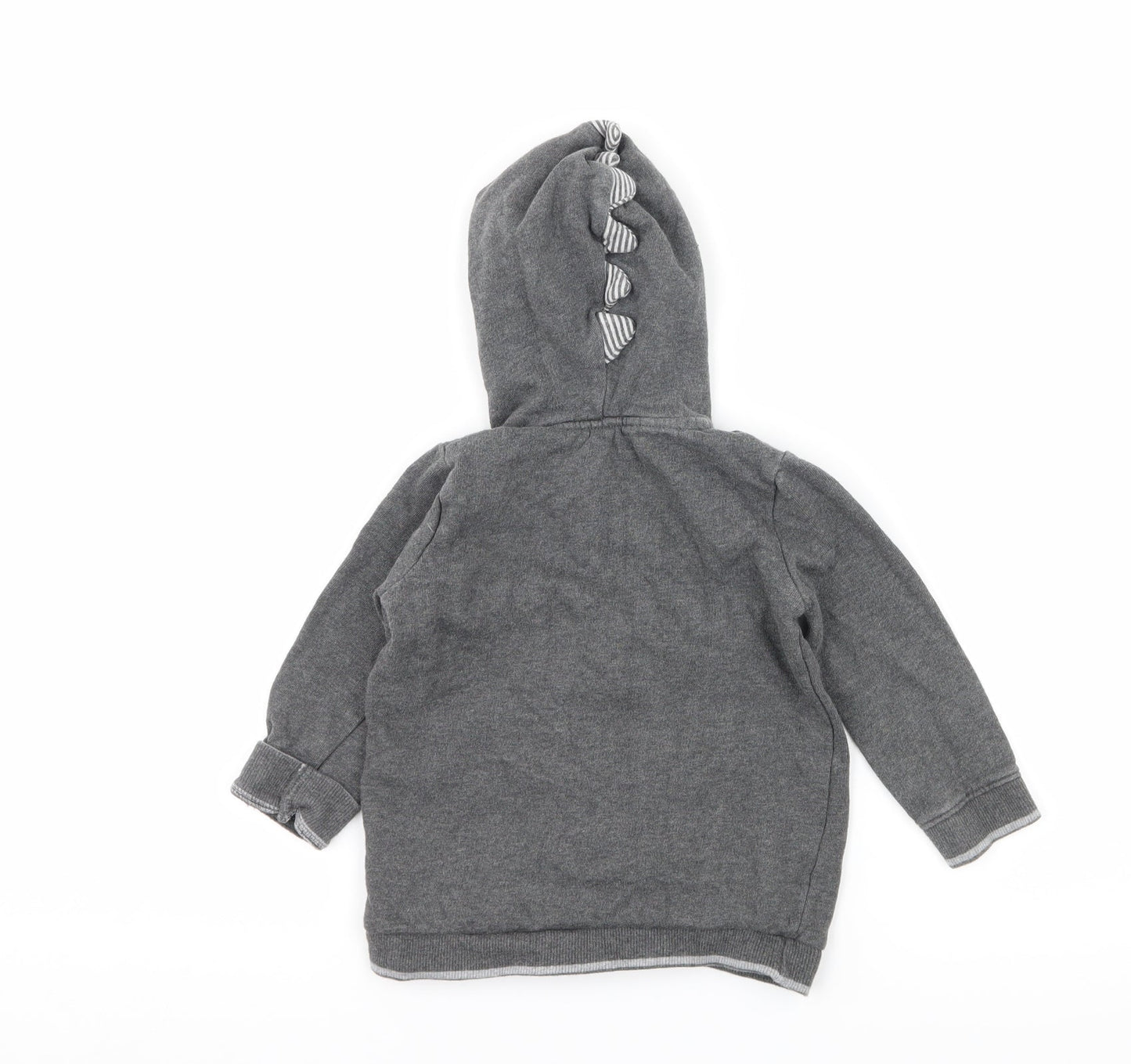George Boys Grey  Jersey Full Zip Jumper Size 12-18 Months  - Roar Dinosaur