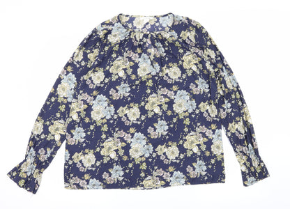 Womens UK Size 12 H&M Blue Basic Blouse