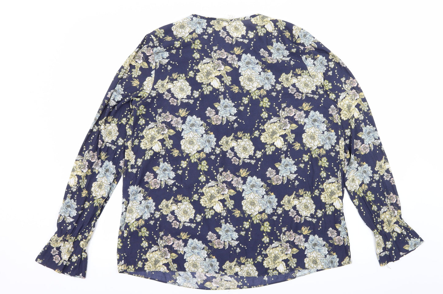 Womens UK Size 12 H&M Blue Basic Blouse