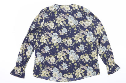 Womens UK Size 12 H&M Blue Basic Blouse