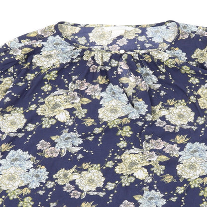 Womens UK Size 12 H&M Blue Basic Blouse