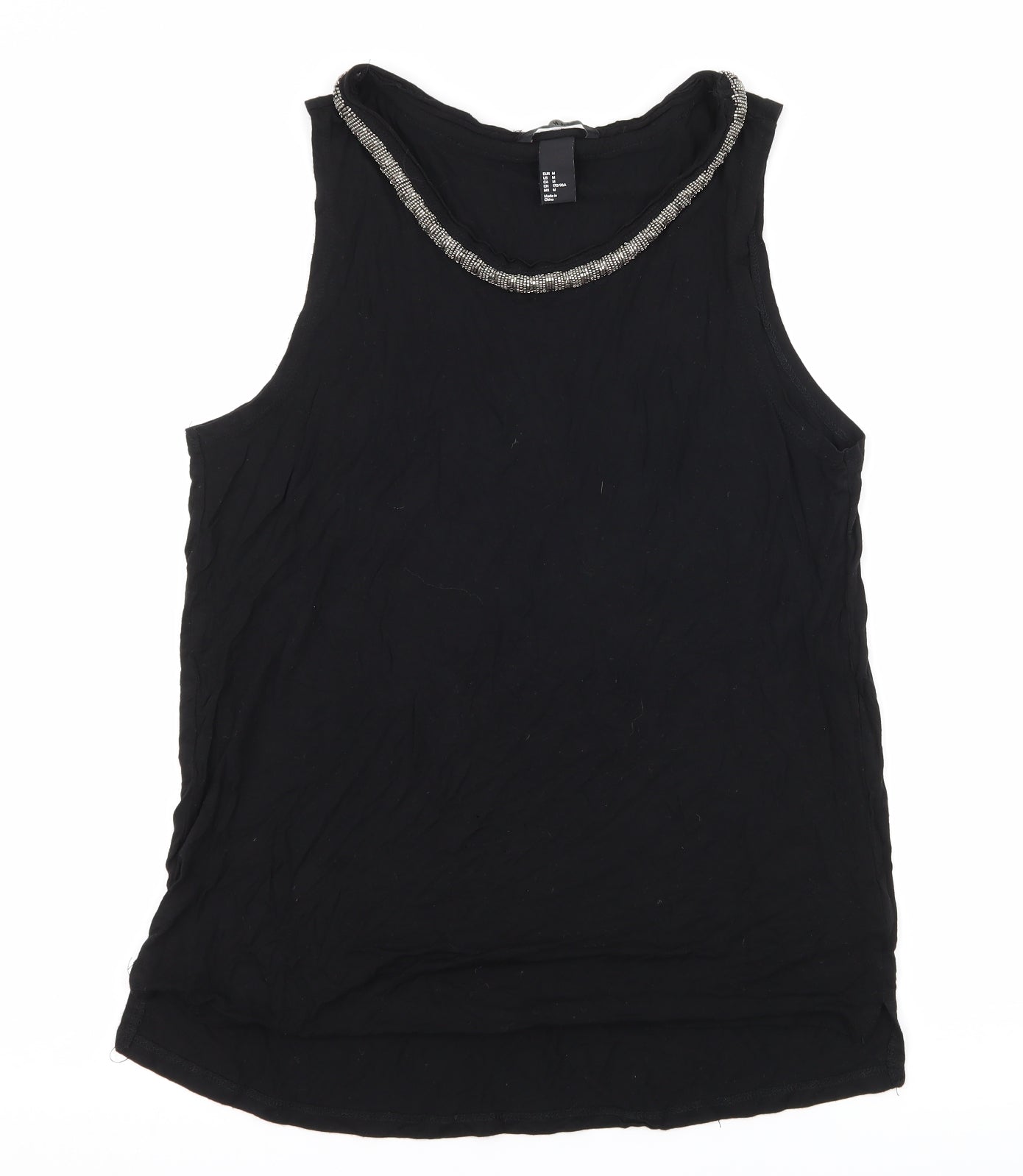 Womens UK Size M H&M Black Basic Tank