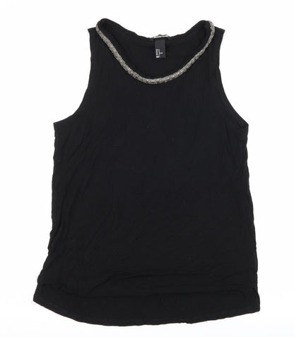 Womens UK Size M H&M Black Basic Tank