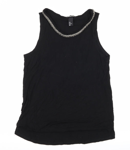 Womens UK Size M H&M Black Basic Tank