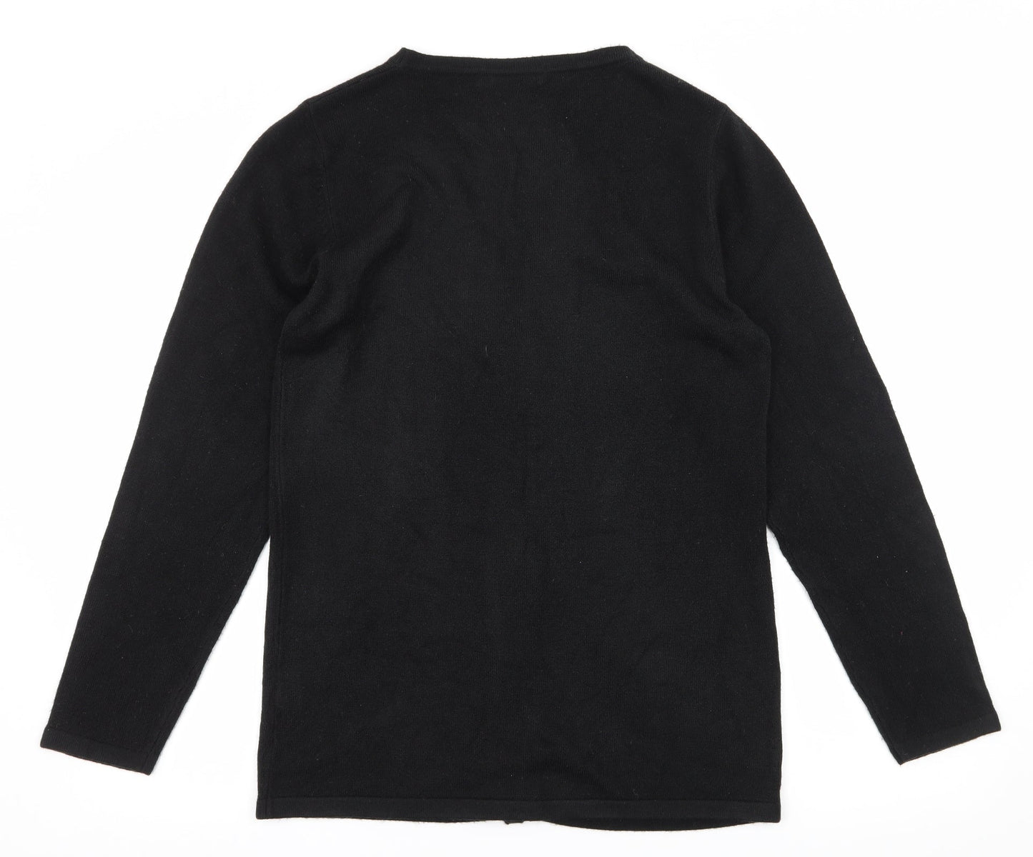 Poppy Womens Black  Knit Cardigan Jumper Size 10