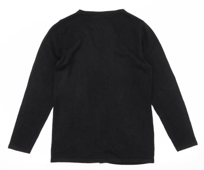 Poppy Womens Black  Knit Cardigan Jumper Size 10