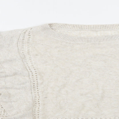 Marks and Spencer Womens Beige  Knit Pullover Jumper Size 12  - Open knit