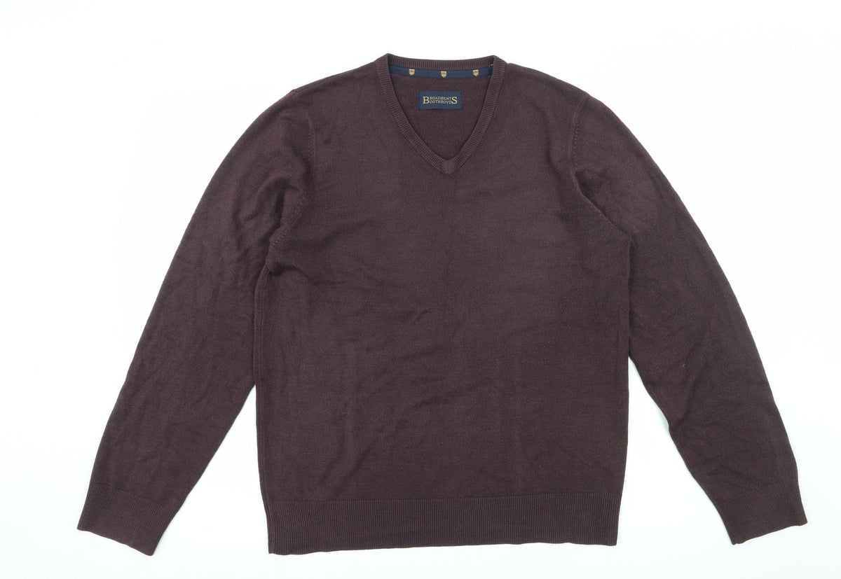Broadbent Boothroyds Mens Brown  Knit Pullover Jumper Size M