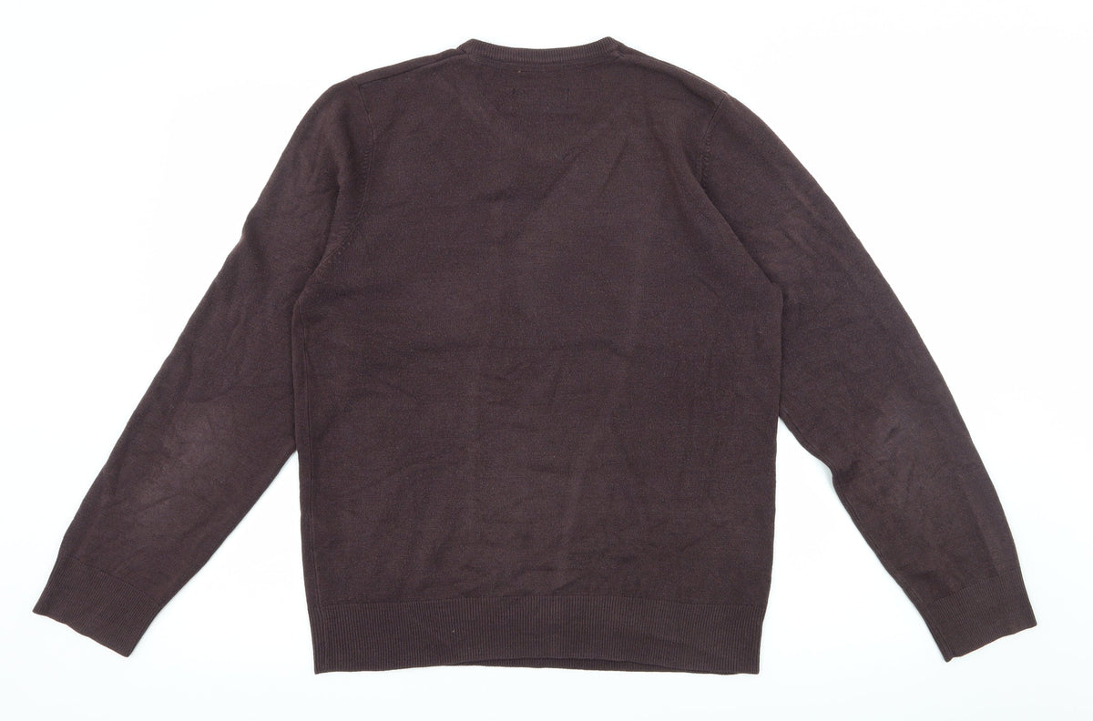 Broadbent Boothroyds Mens Brown  Knit Pullover Jumper Size M