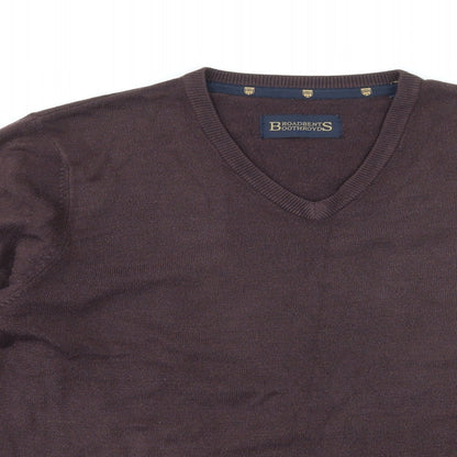 Broadbent Boothroyds Mens Brown  Knit Pullover Jumper Size M
