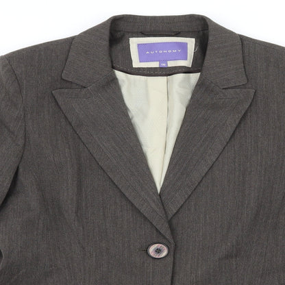 Autonomy Womens Grey   Jacket Suit Jacket Size 16