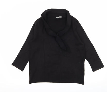 BHS Womens Black  Knit Pullover Jumper Size 14  - Tie Detail