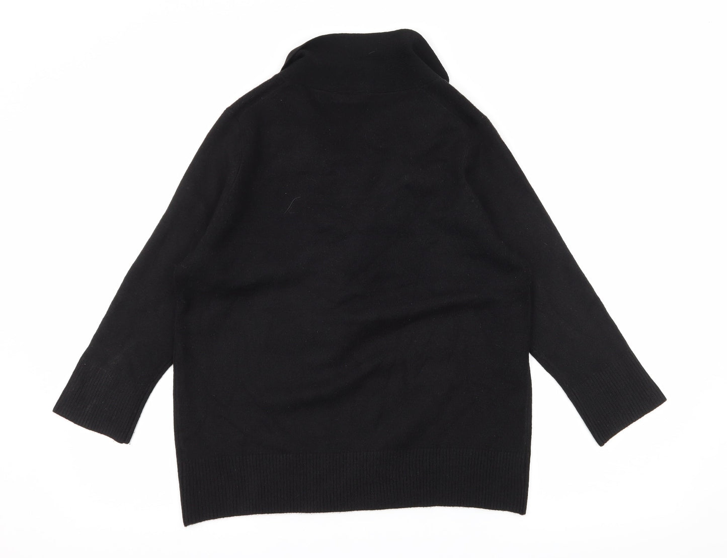 BHS Womens Black  Knit Pullover Jumper Size 14  - Tie Detail