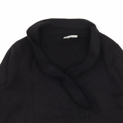 BHS Womens Black  Knit Pullover Jumper Size 14  - Tie Detail