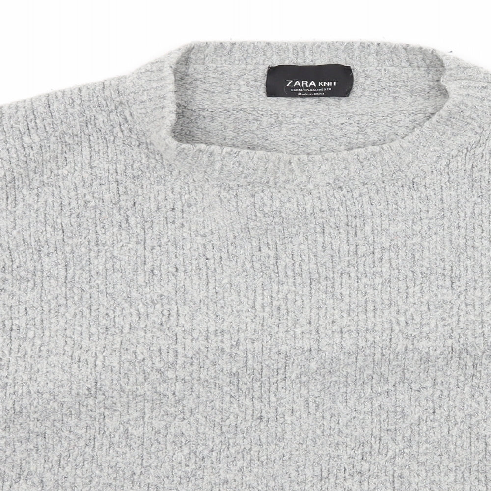 Zara Womens Grey  Knit Pullover Jumper Size M
