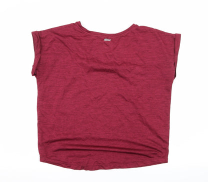 Athletic Work Womens Pink  Jersey Basic T-Shirt Size S
