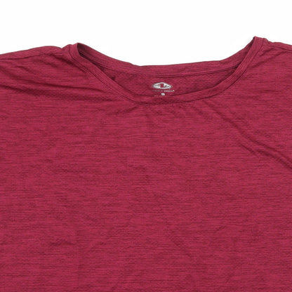 Athletic Work Womens Pink  Jersey Basic T-Shirt Size S
