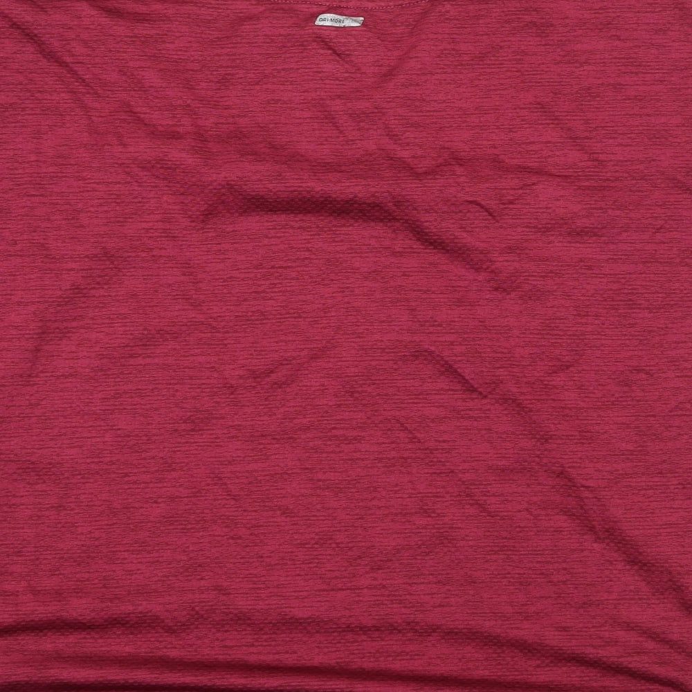 Athletic Work Womens Pink  Jersey Basic T-Shirt Size S
