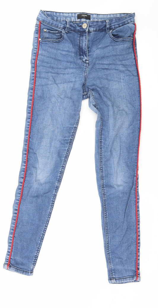 Matalan Womens Blue  Denim Skinny Jeans Size 10 L26 in