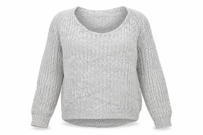 Brave Soul Womens Grey  Knit Pullover Jumper Size 14