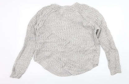 Brave Soul Womens Grey  Knit Pullover Jumper Size 14