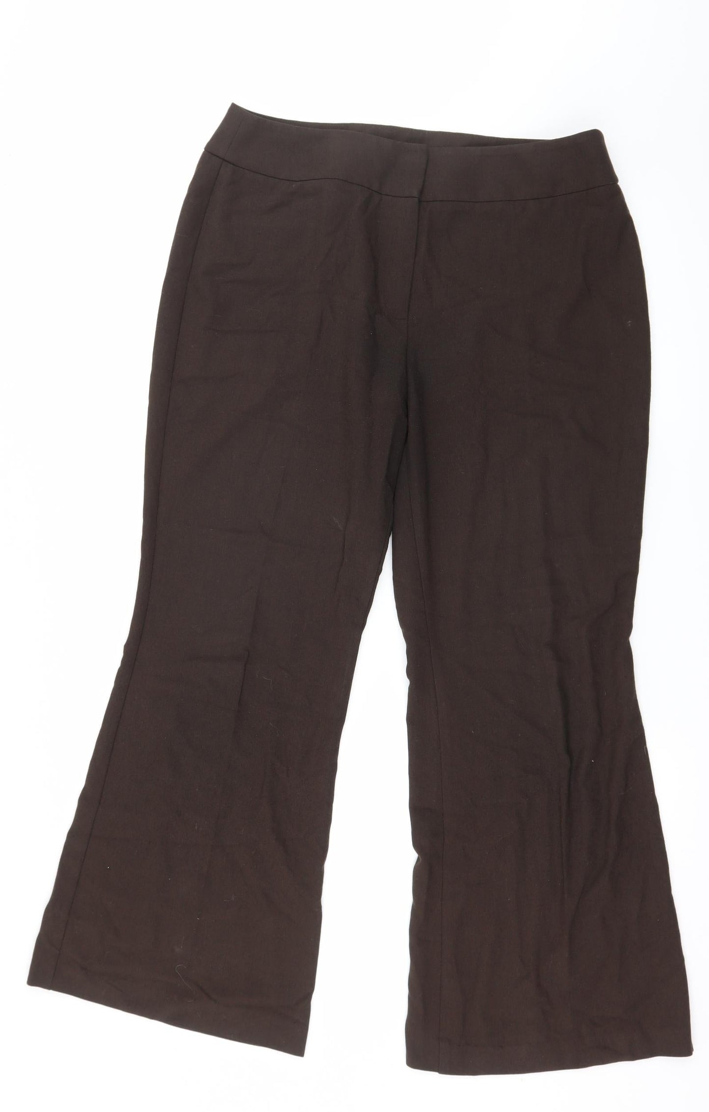Womens UK Size 14 Marks and Spencer Regular Fit  Brown Trousers