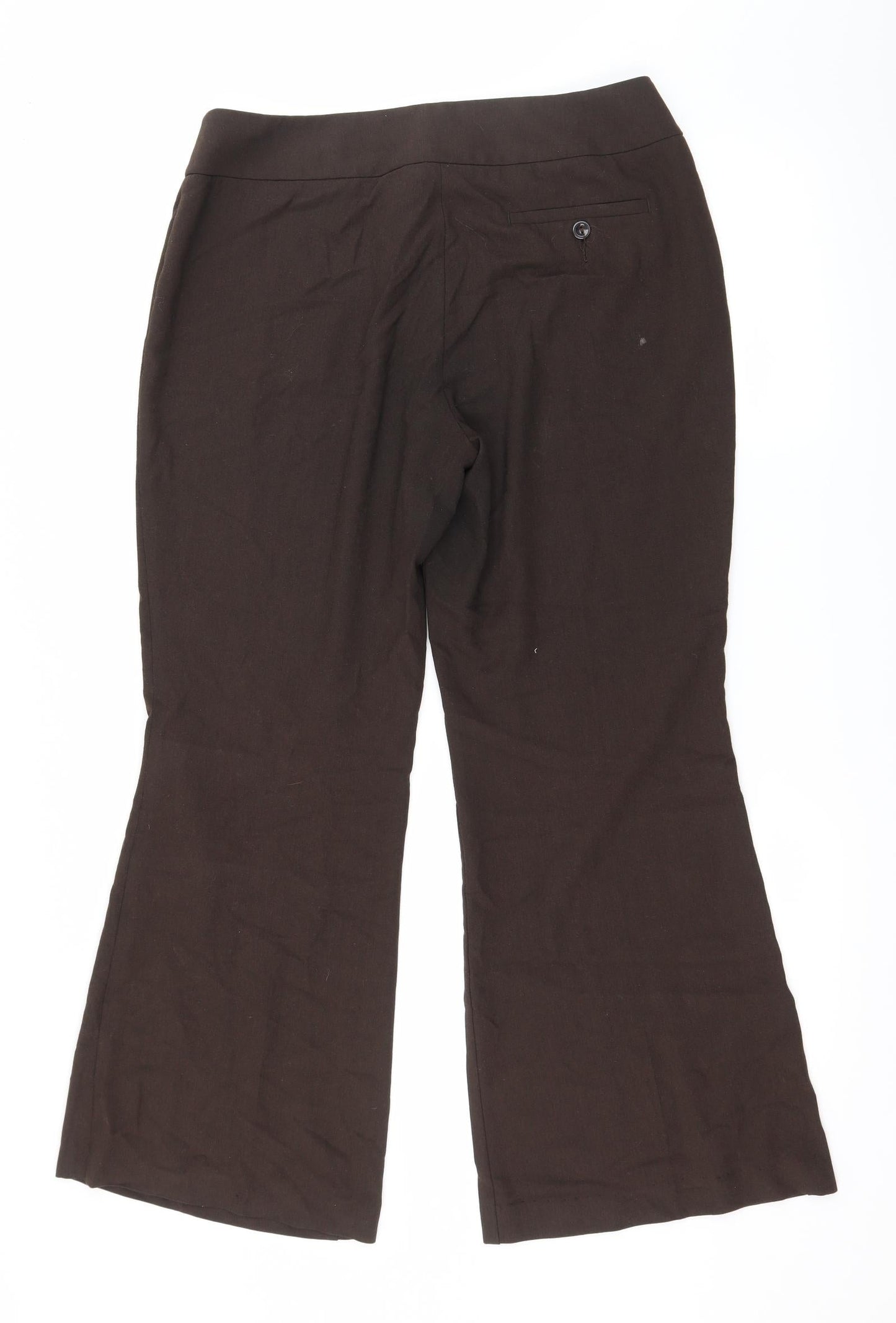 Womens UK Size 14 Marks and Spencer Regular Fit  Brown Trousers