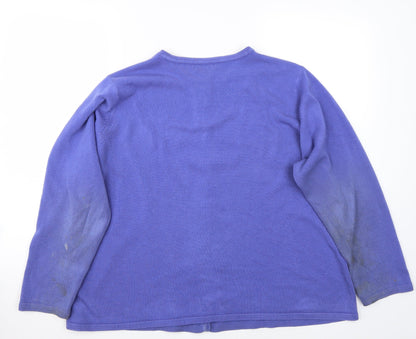 BM Womens Purple   Cardigan Jumper Size XL