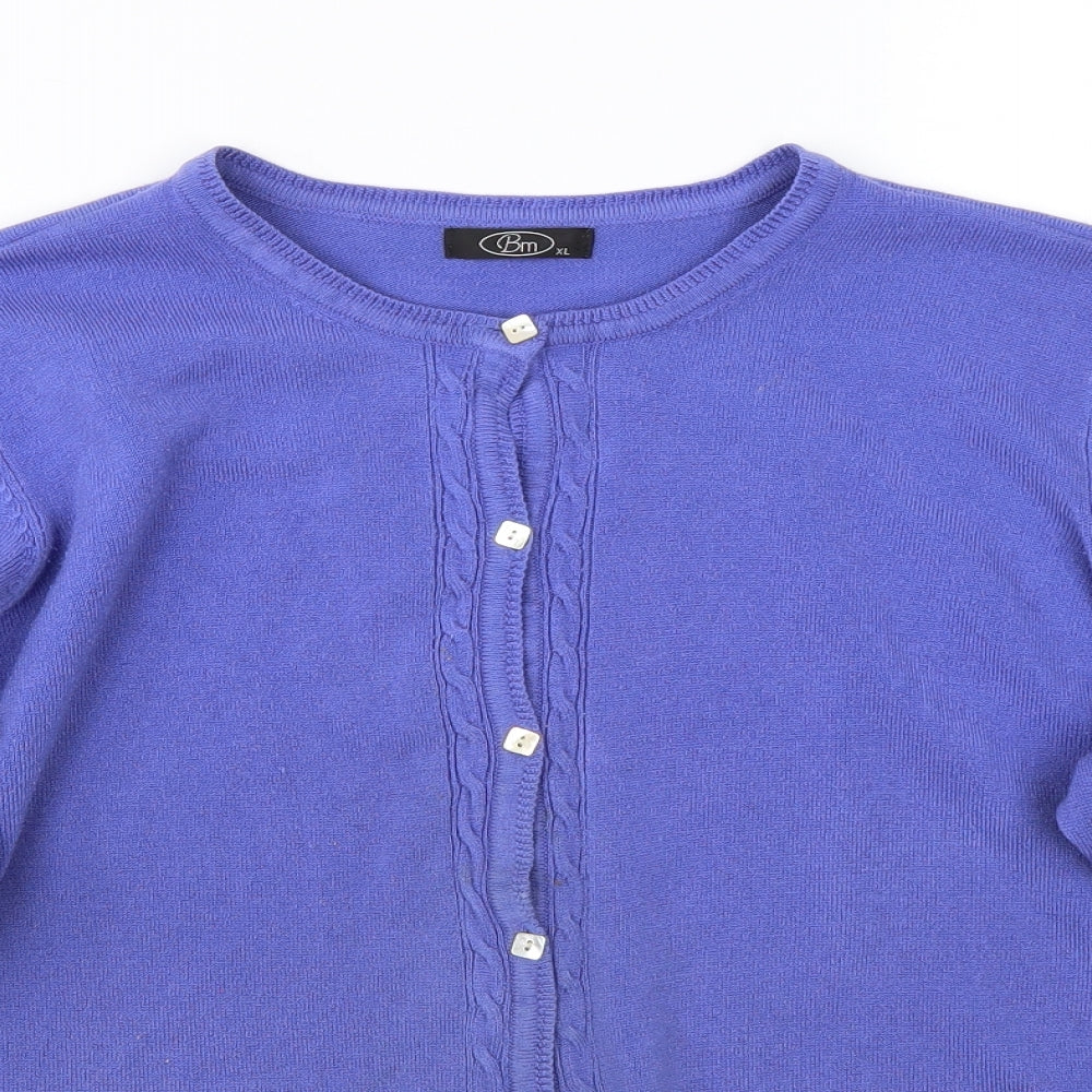 BM Womens Purple   Cardigan Jumper Size XL