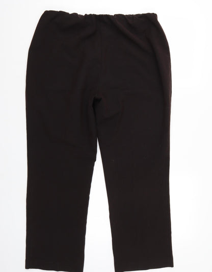 Womens UK Size 14 BM Regular Fit  Brown Trousers