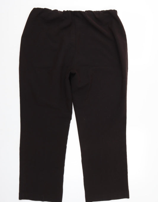 Womens UK Size 14 BM Regular Fit  Brown Trousers