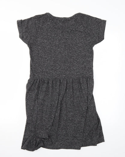 Back view of Internationale women’s grey a-line, size UK 8