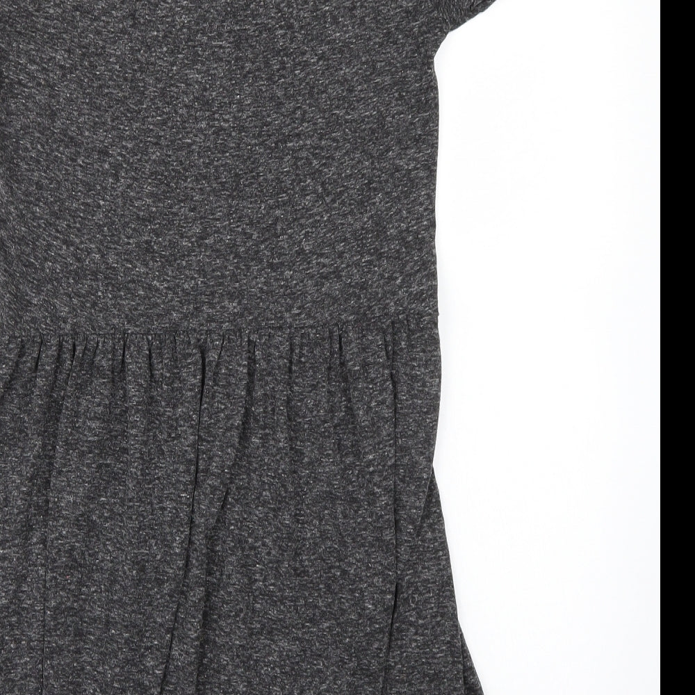 Brand and care label for Internationale women’s grey a-line, size UK 8