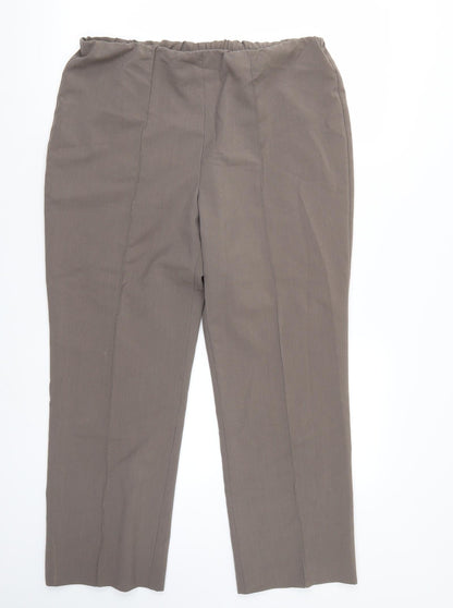 Womens UK Size 14 BM Regular Fit  Brown Trousers
