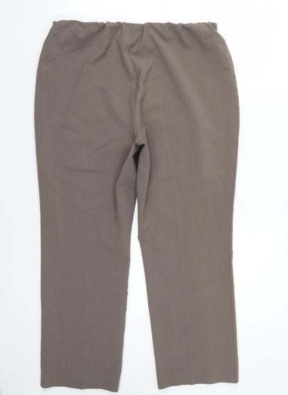 Womens UK Size 14 BM Regular Fit  Brown Trousers