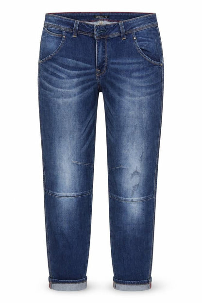 Womens UK Size 8 Diverse Regular Fit Straight Blue Jeans