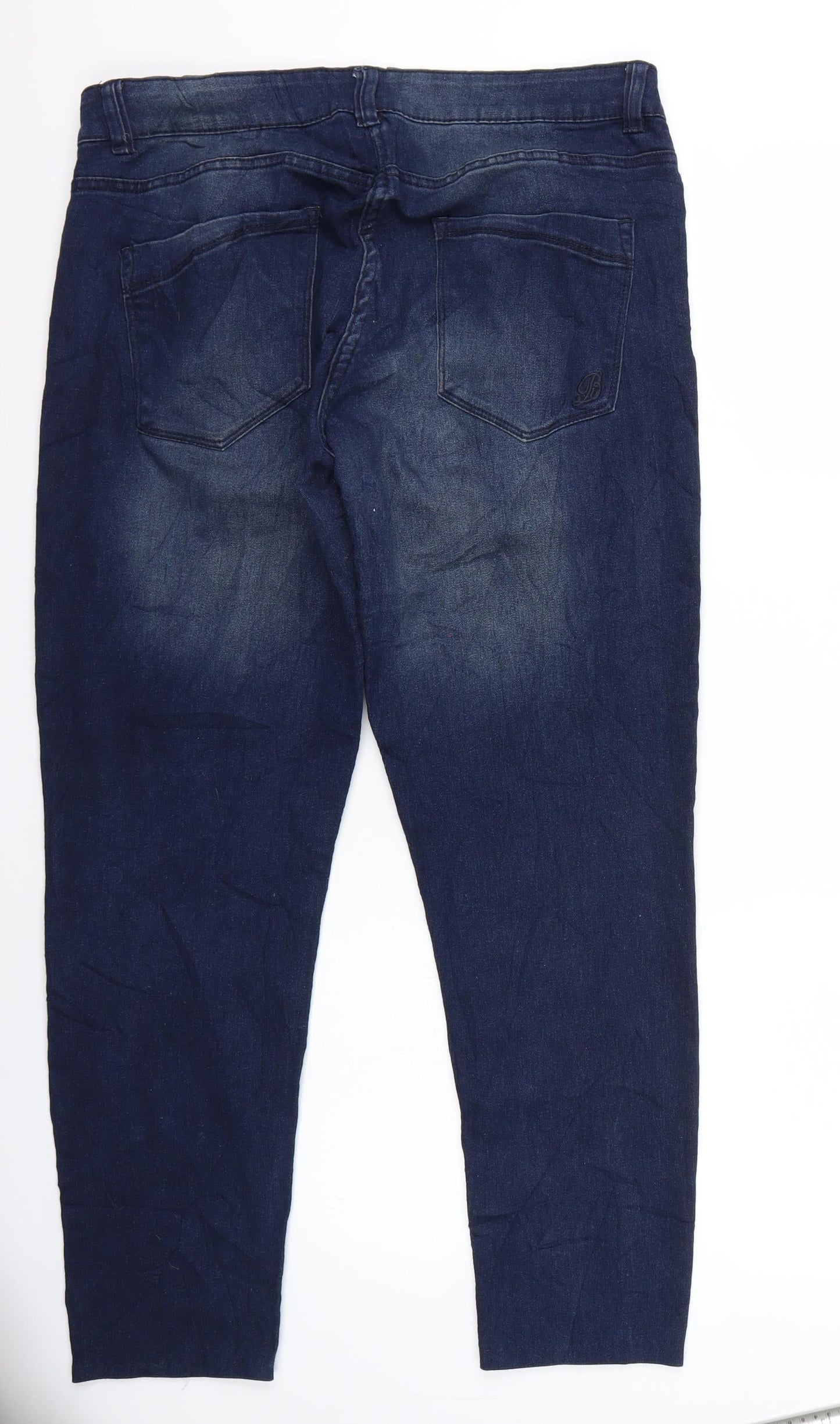 Womens UK Size 42 beloved Regular Fit Cropped Blue Jeans